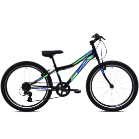 CAPRIOLO "MTB STINGER 24""/7HT CRNO-ZELE" ZA DEČAKE