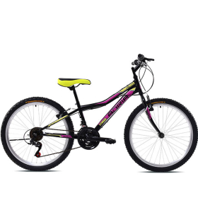 CAPRIOLO "KID BICIKL MTB STINGER 24""/18HT CRNO-LJUB." ZA DEVOJČICE