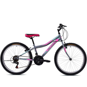 CAPRIOLO KID BICIKL MTB STINGER 24/18HT SIVO-PINK ZA DEVOJČICE